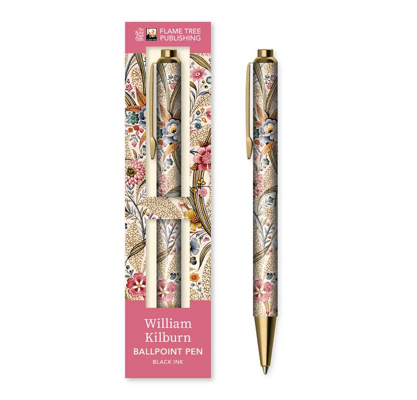 William Kilburn: Marble End Paper Boxed Decorative Ballpoint Pen by