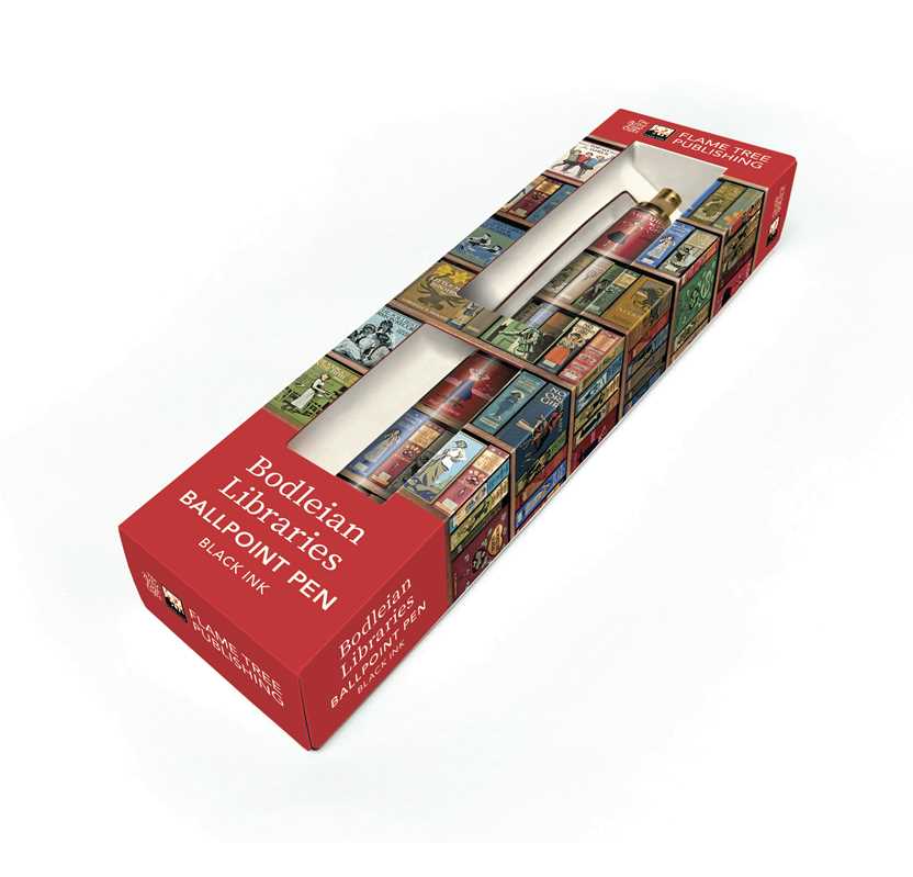Bodleian Libraries: High Jinks Bookshelves Boxed Decorative Ballpoint Pen by