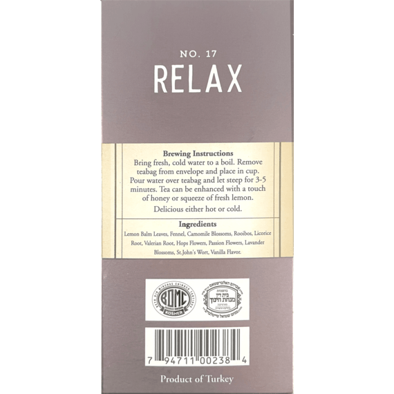 Relax Herbal Tea | 16' Tea Bags | 0.84 oz | Galil