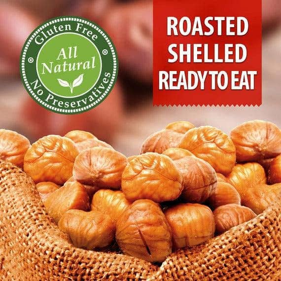 Organic Roasted Chestnuts | Shelled & Ready to Eat | 3.5 oz
