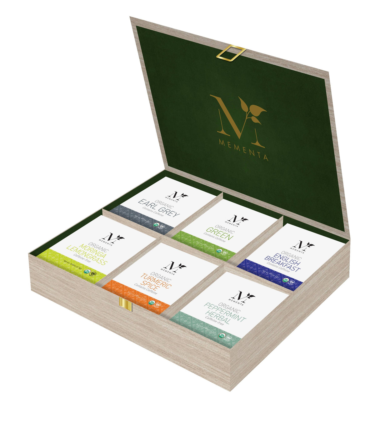 Organic Tea Gift Set - 60 Ceylon Tea Bags in Wooden Chest