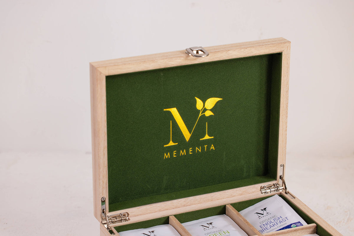 Organic Tea Gift Set - 60 Ceylon Tea Bags in Wooden Chest