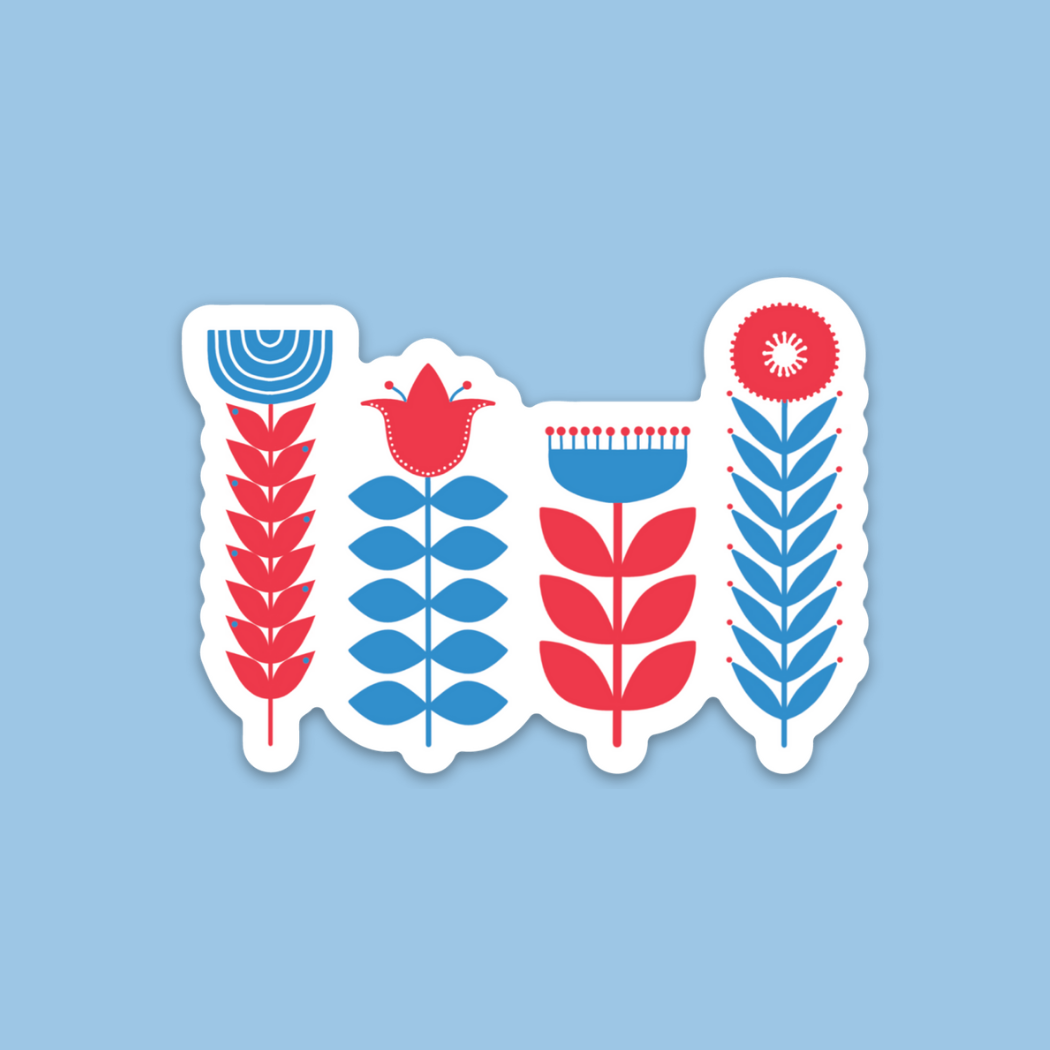 Scandinavian Flowers - Sticker