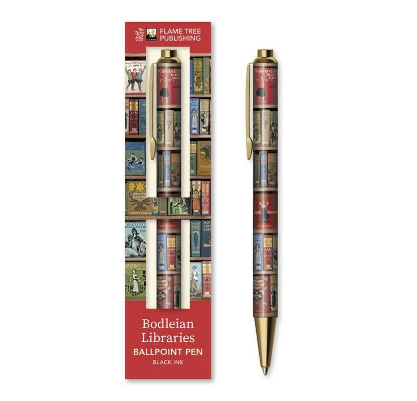 Bodleian Libraries: High Jinks Bookshelves Boxed Decorative Ballpoint Pen by