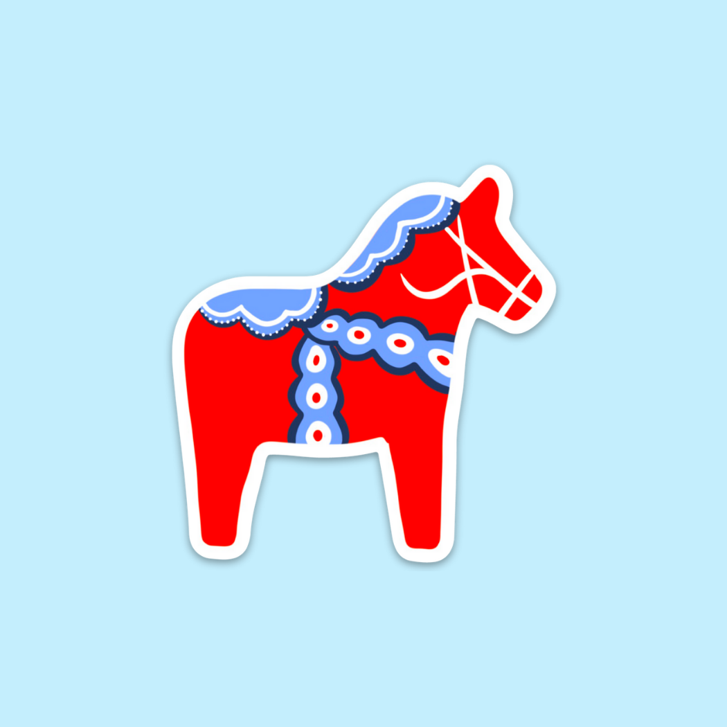 Swedish Dala Horse - Sticker