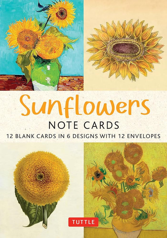 Sunflowers - 12 Blank Note Cards: 12 Blank Cards in 6 Designs with 12 Envelopes in a Keepsake Box cover image
